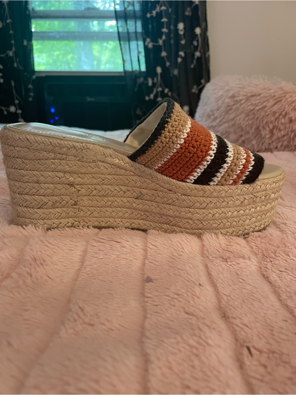 Marc Fisher Woven Platform Wedge Slide -